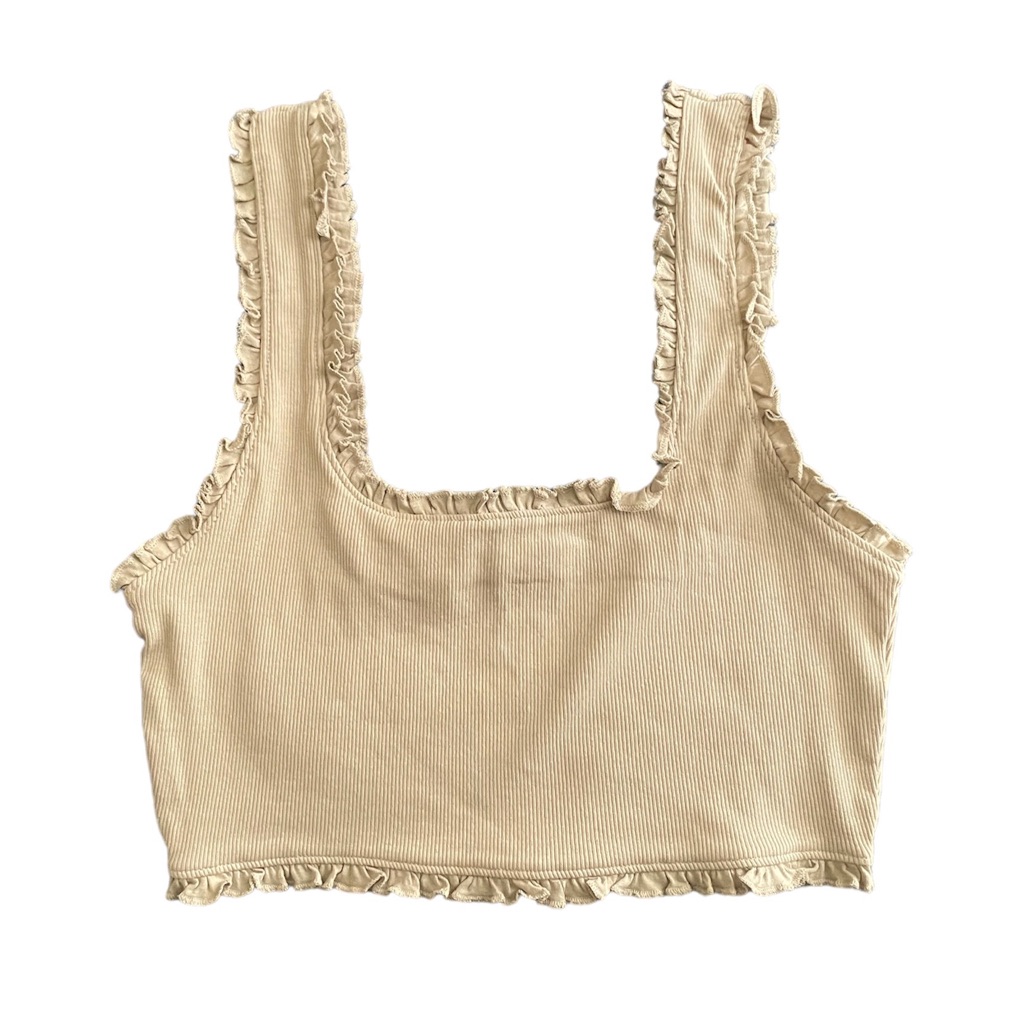 Zara Ribbed Crop Tank Top Nwt